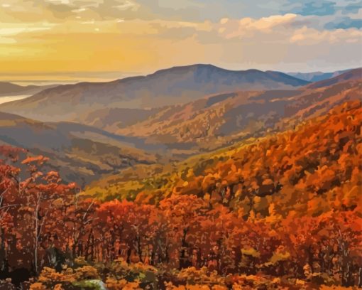 Autumn In Appalachian Mountains Paint By Number