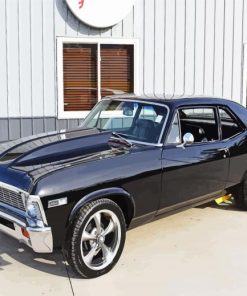 Black Chevrolet Nova Paint By Number