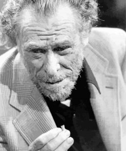 black And White Charles Bukowski Paint By Number