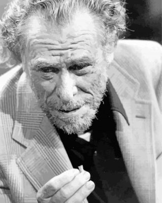 black And White Charles Bukowski Paint By Number