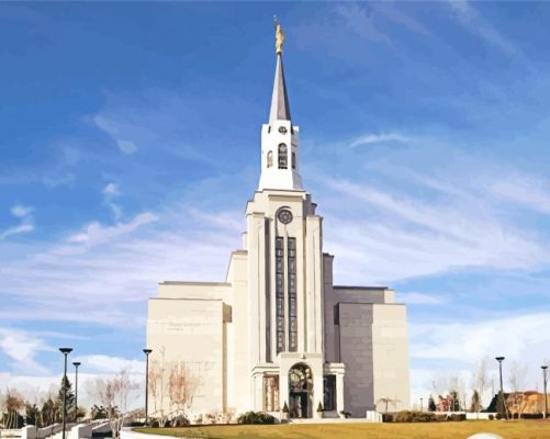Boston Temple lds Paint By Numbers