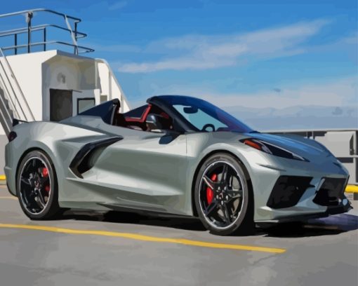 C8 Convertible Corvette Paint By Number