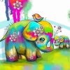 Colorful Elephants Baby Paint By Numbers