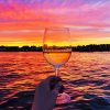 Colorful Sunset Wine Glass Paint By Number