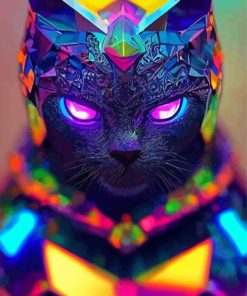 Colorful Warrior Cat Paint By Number