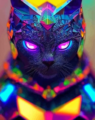 Colorful Warrior Cat Paint By Number