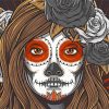 Cool Sugar Skull Lady Paint By Number