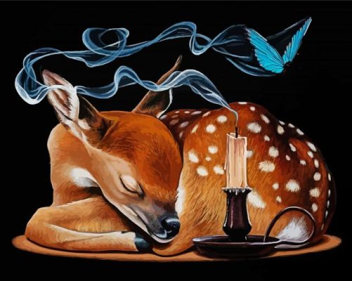 Cool Resting Deer Paint By Number