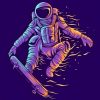 Cool Skater Astronaut Paint By Number