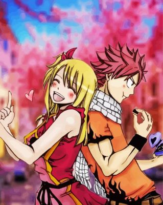 Cute Natsu And Lucy Paint By Number