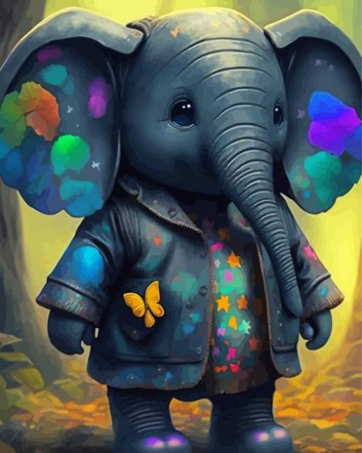 Cute Elephant Paint By Number