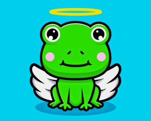 Cute Frog With Wings Paint By Number