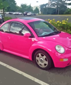 Cute Pink Volkswagen Paint By Number