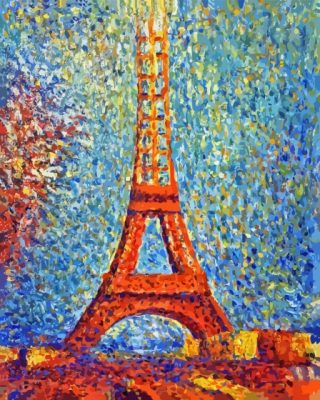 Eiffel Tower George Seurat Paint By Number