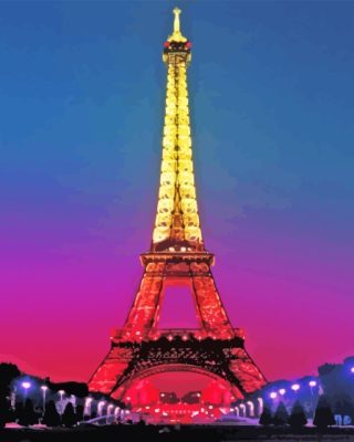 Eiffel Tower Paris France Paint By Number