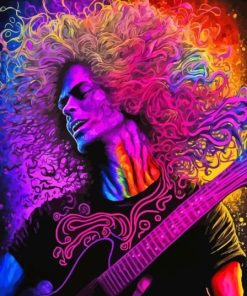 Colorful Guitarist Man Paint By Number