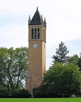 Iowa State University Tower Paint By Number