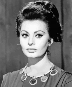 Monochrome Sophia Loren Paint By Number