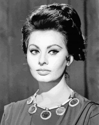 Monochrome Sophia Loren Paint By Number