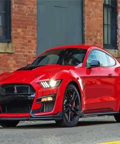 Red Shelby Mustang Paint By Numbers