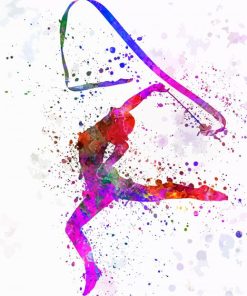 Abstract Gymnastic Girl Paint By Numbers