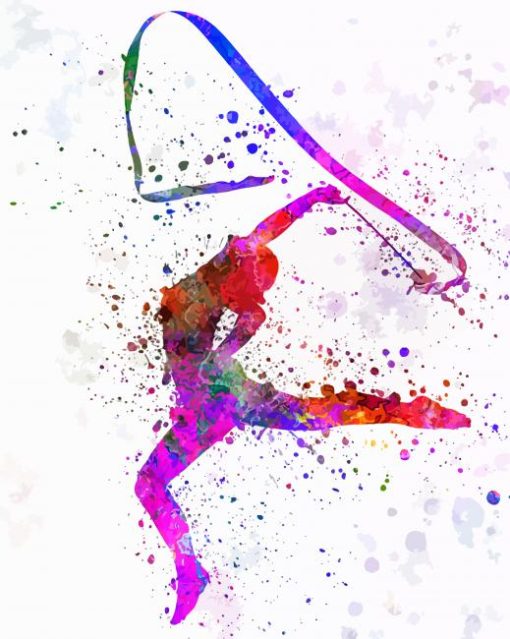 Abstract Gymnastic Girl Paint By Numbers