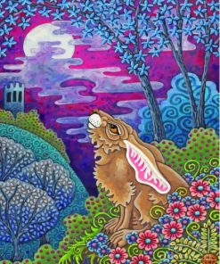 Abstract Hare Moon Paint By Number