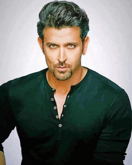 Actor Hrithik Roshan Paint By Numbers