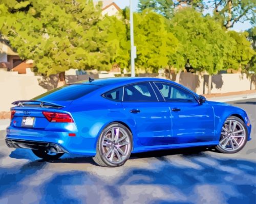 Blue Metallic Audi Paint By Number