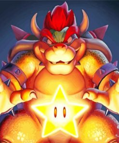 Bowser With Star Paint By Number