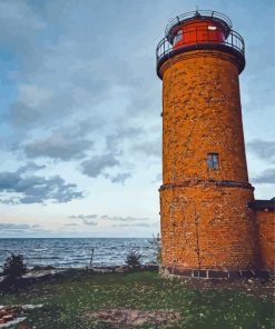 Brick Lighthouse Seaside Paint By Numbers