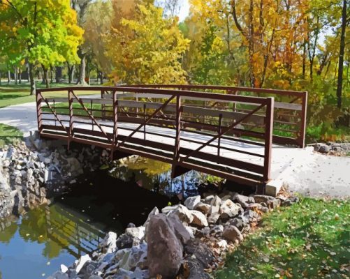 Bridge In Cornelia Lake Paint By Numbers