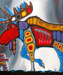 Canadian Indigenous Moose Paint By Number