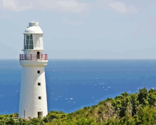 Cape Otway White Lighthouse Paint By Number