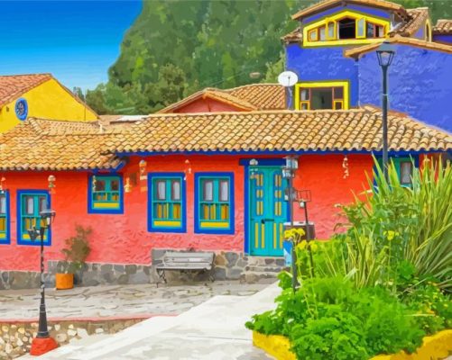 Colombia Traditional House Paint By Number