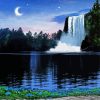 Crescent Moonlight Waterfall Paint By Numbers