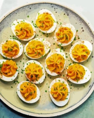 Deviled Eggs Plate Paint By Number