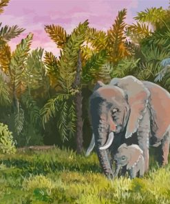 Elephants In The Jungle Paint By Number