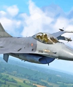 F16 Fighting Falcon Paint By Number