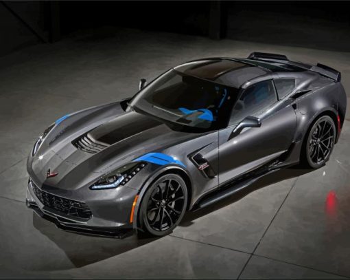 Grey C7 Corvette Paint By Numbers