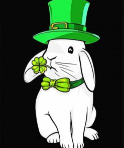 Leprechaun Rabbit With Hat Paint By Numbers