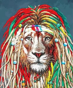 Lion Dreadlocks Paint By Numbers