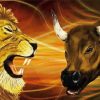 Lion And Bull Art Paint By Number