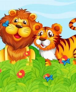 Lion And Tiger Paint By Number