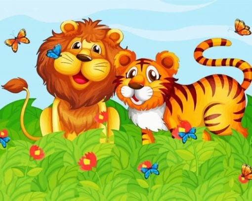 Lion And Tiger Paint By Number