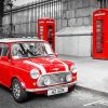 London Red Mini Car Paint By Number