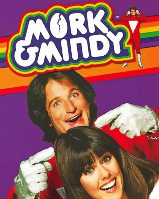 Mork And Mindy Poster Paint By Number