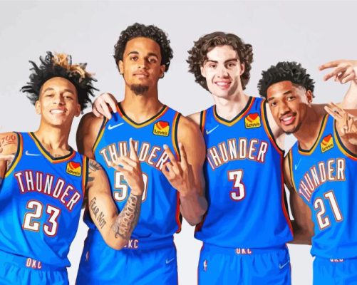 Okc Thunder Basketballers Paint By Numbers