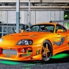 Orange Toyota Supra Mk4 Paint By Numbers