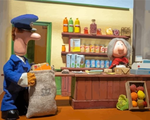 Postman Pat Paint By Number